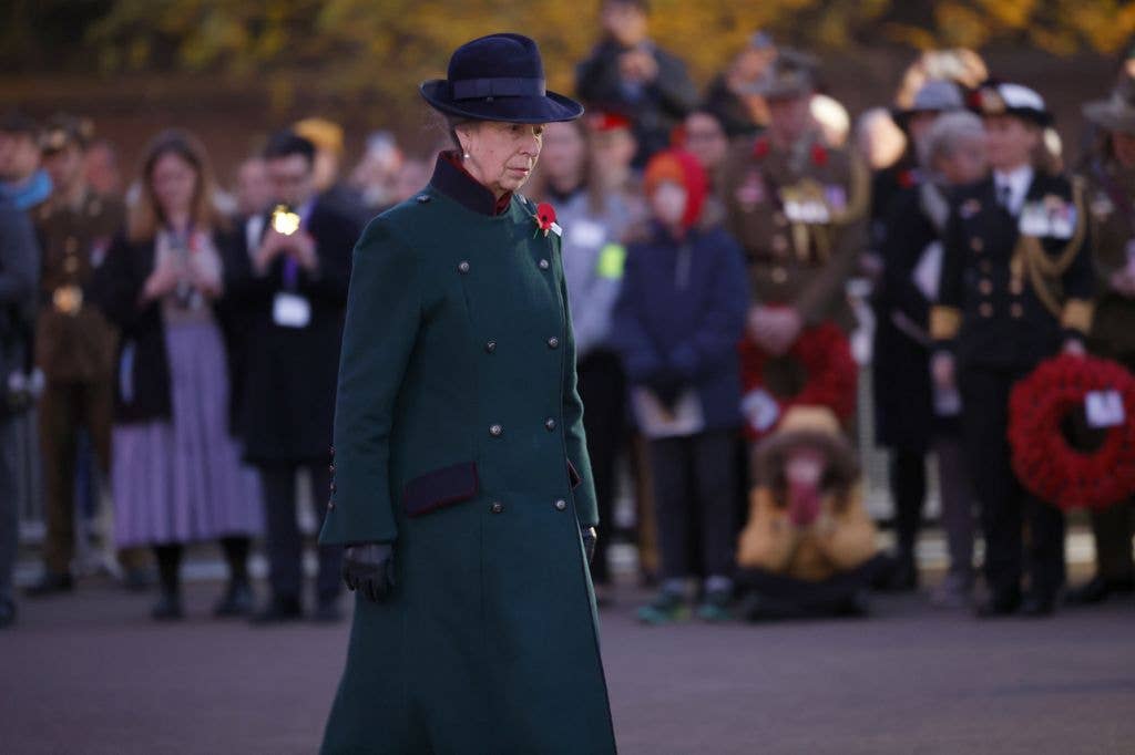 The Princess Royal looked stunning in an Emerald coat and hat