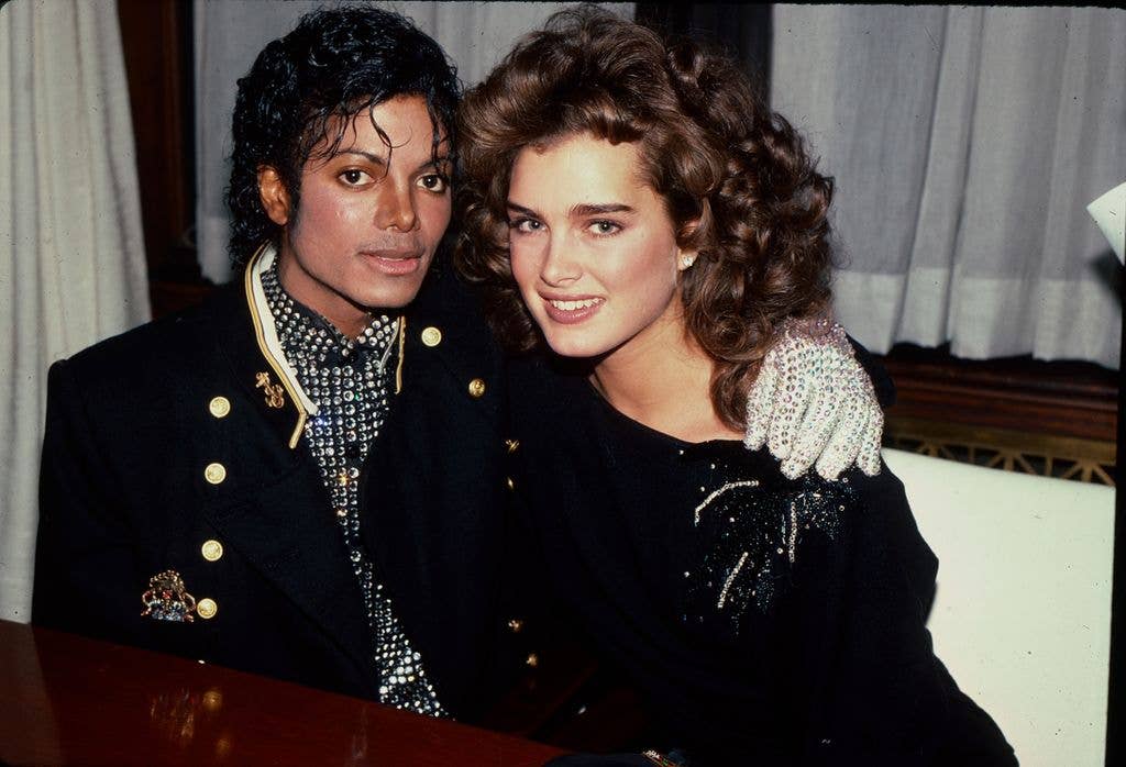Michael, seen here with Brooke Shields confessed he had only ever kissed Brooke and Tatum O'Neal