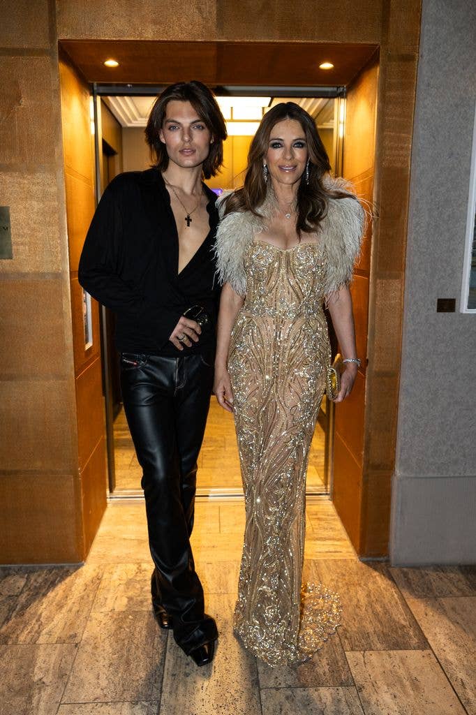 Damian Hurley and Elizabeth Hurley attend the Umbrella Foundation's first charity night