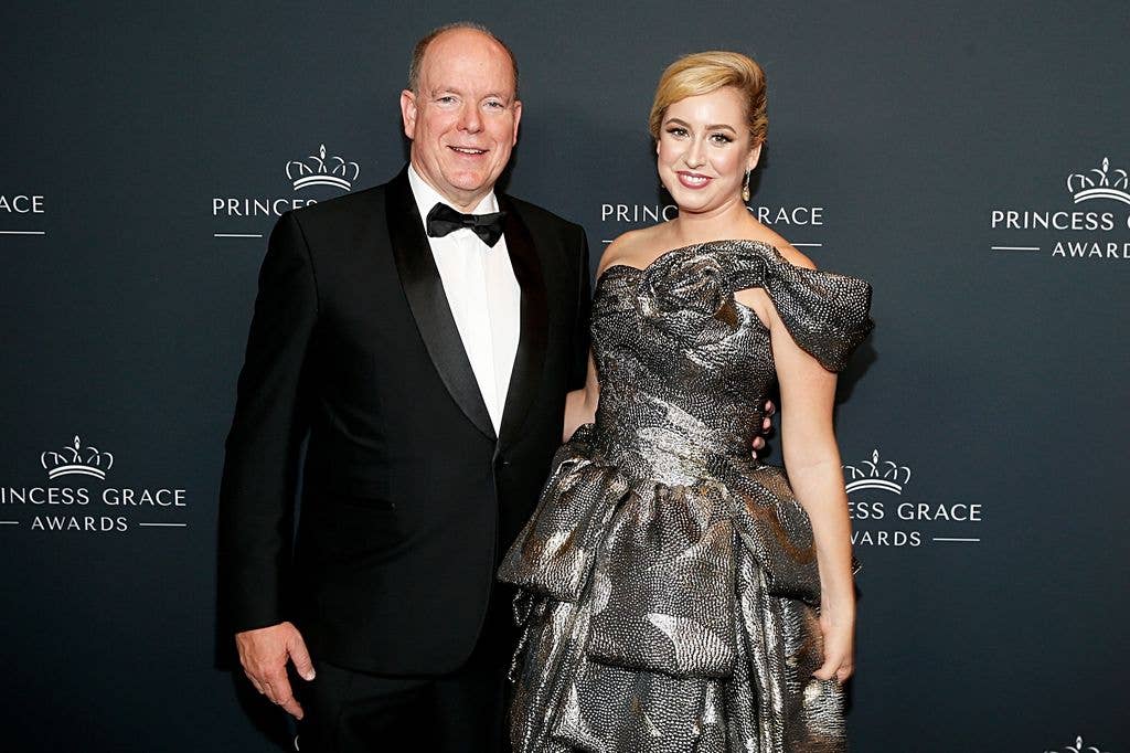 Albert II, Prince of Monaco and daughter Jazmin Grace Grimaldi together in 2024
