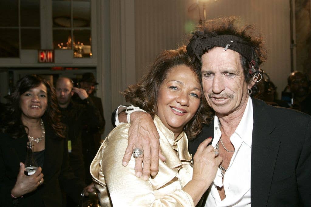 Nedra and Keith Richards at her induction to the Rock and Roll Hall of Fame