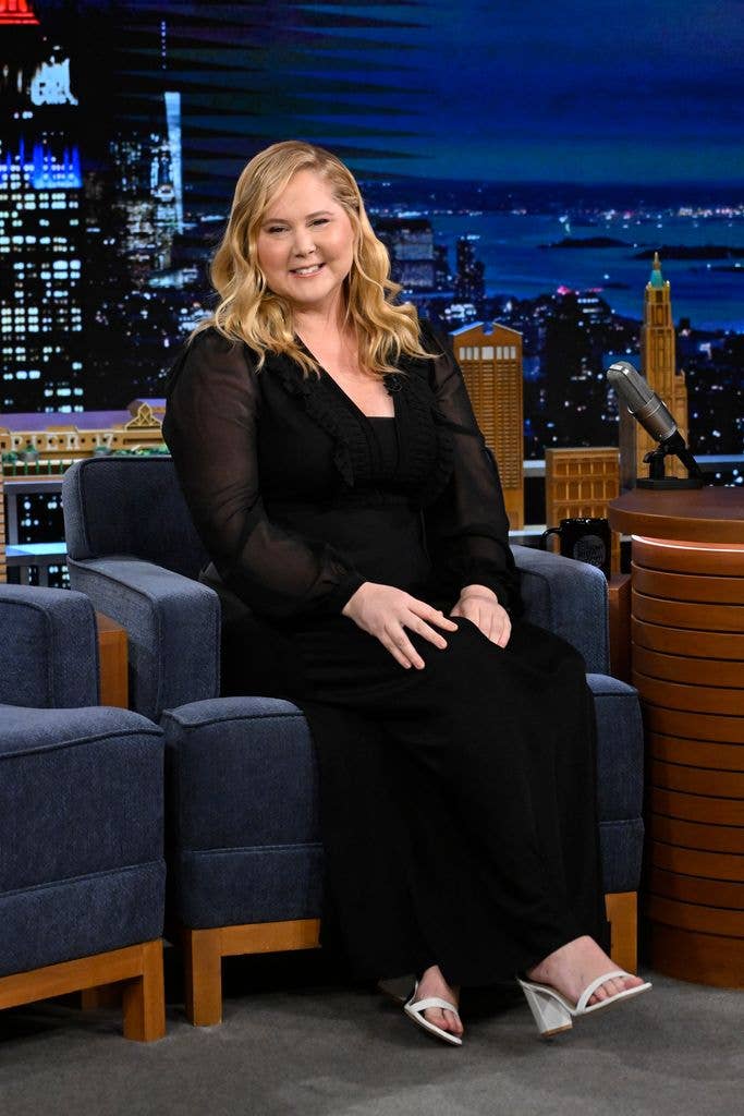 Comedian & actress Amy Schumer during an interview on The Tonight Show Starring Jimmy Fallon