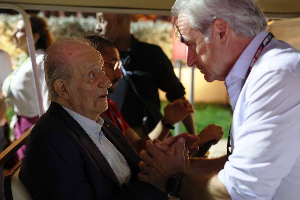 King Juan Carlos attending the Bahrain Grand Prix