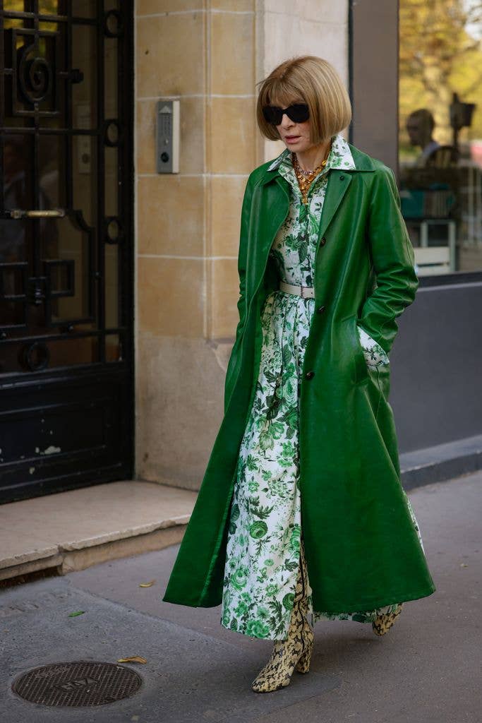 Anna WIntour clashing prints