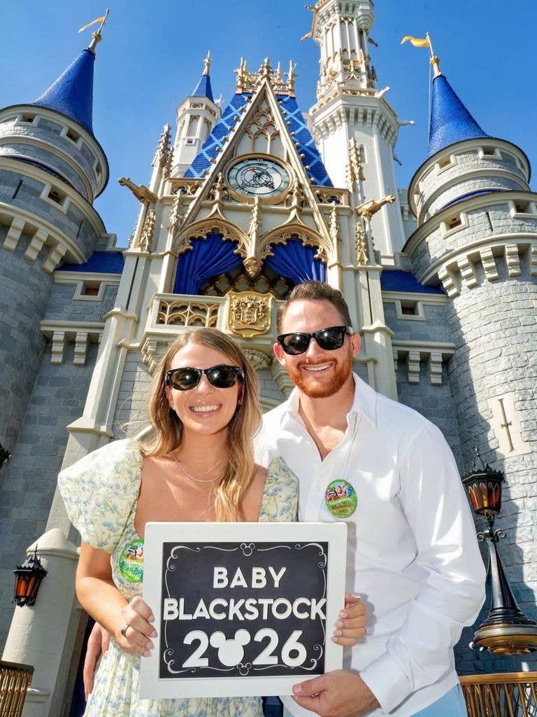 The couple posed at DisneyLand