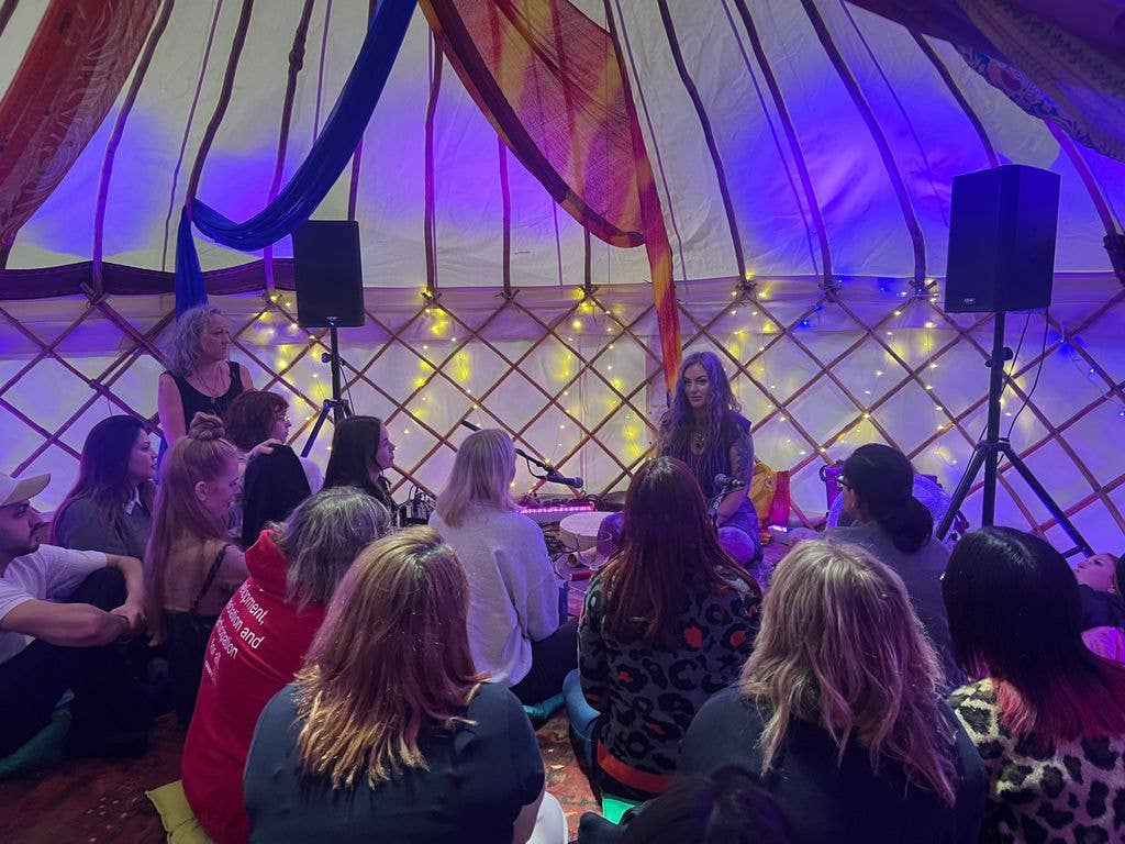 Violet facilitating a workshop