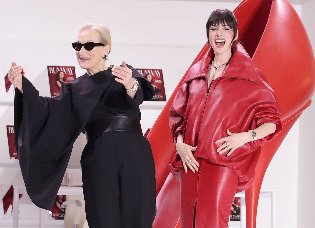 Meryl and Anne Hathaway attend the red carpet event for the film 'The Devil Wears Prada 2'
