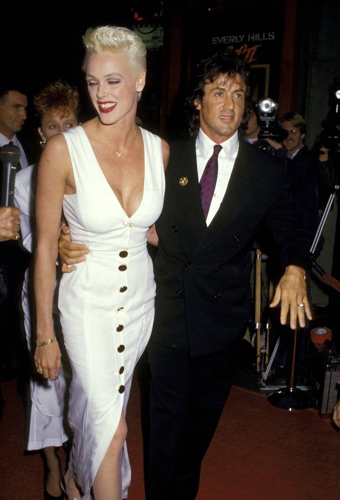 Brigitte with then husband, Sylvester Stallone 