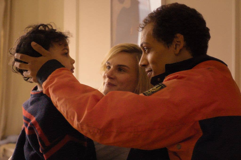 Eleanor Williams as Rachell Nickell, Jordan Jahsaiah Williams as Alex Hanscombe, Jordan Bolger as Andre Hanscombe, in The Witness