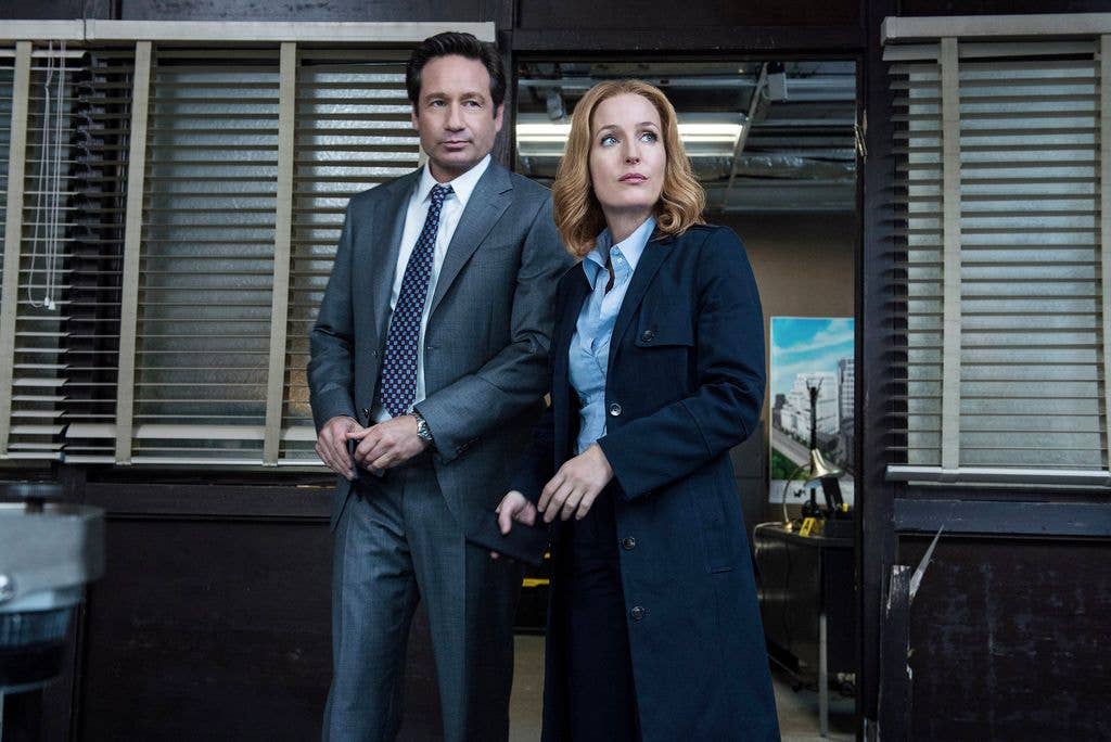David Duchovny and Gillian Anderson in the "Home Again" episode of THE X-FILES airing Monday, Feb. 8 