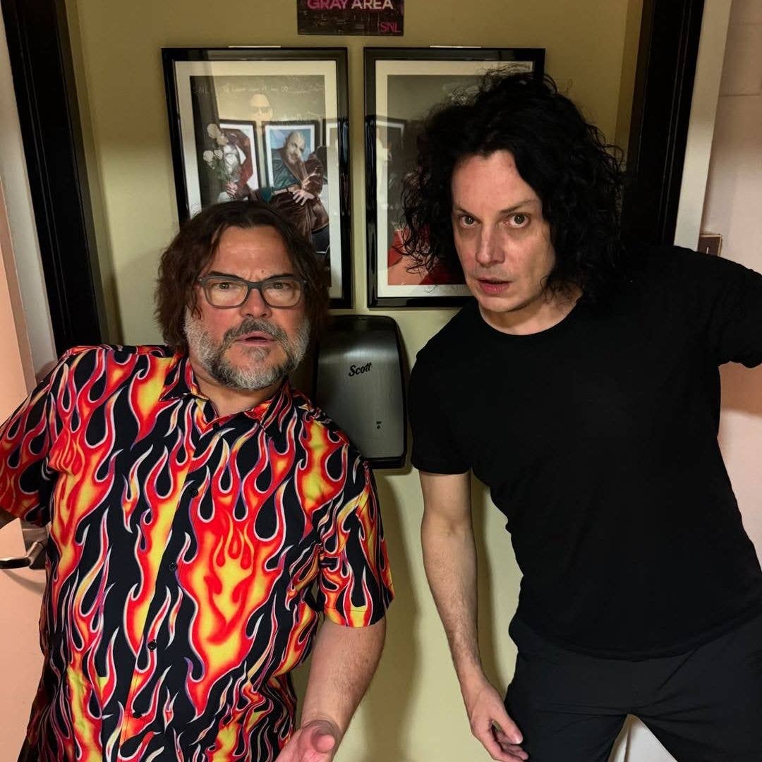 Jack Black and Jack White behind the scenes of "Saturday Night Live," shared on Instagram
