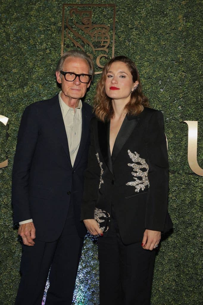 Bill Nighy and Mary Nighy at a premiere