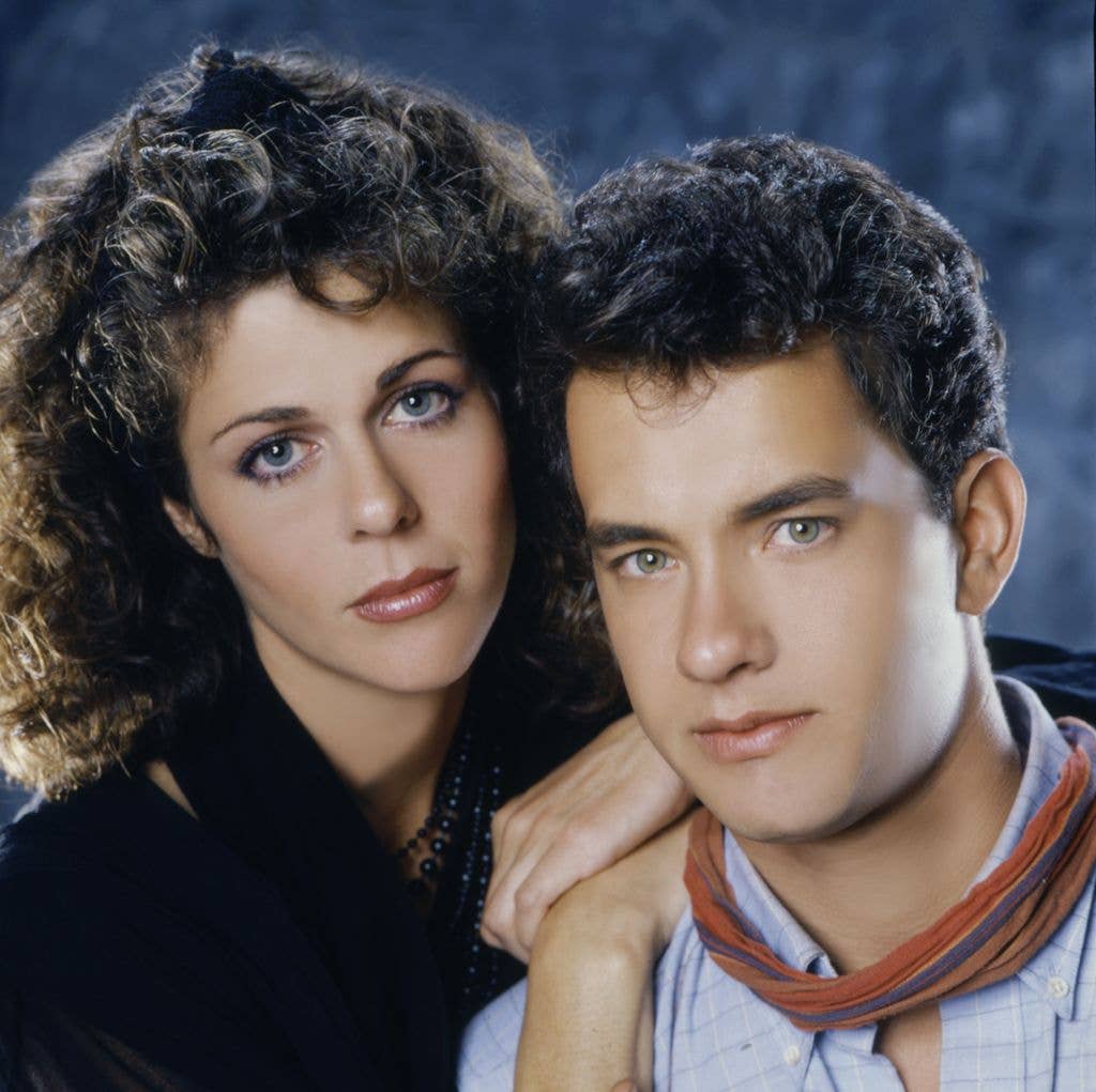 Rita Wilson and Tom Hanks during the filming of "Volunteers"