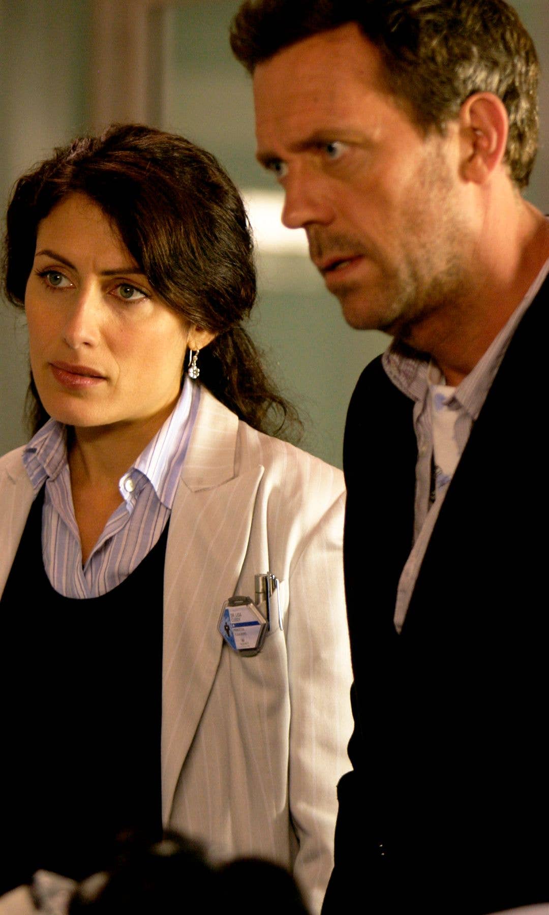 Lisa Edelstein as Dr. Lisa Cuddy and Hugh Laurie as Dr. Gregory House