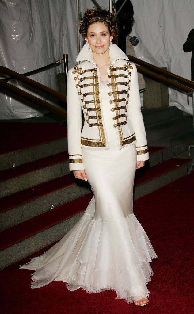 Emmy Rossum leaves the Metropolitan Museum of Art Costume Institute Benefit Gala "AngloMania: Tradition and Transgression in British Fashion" at the Metropolitan Museum of Art May 1, 2006 in New York City
