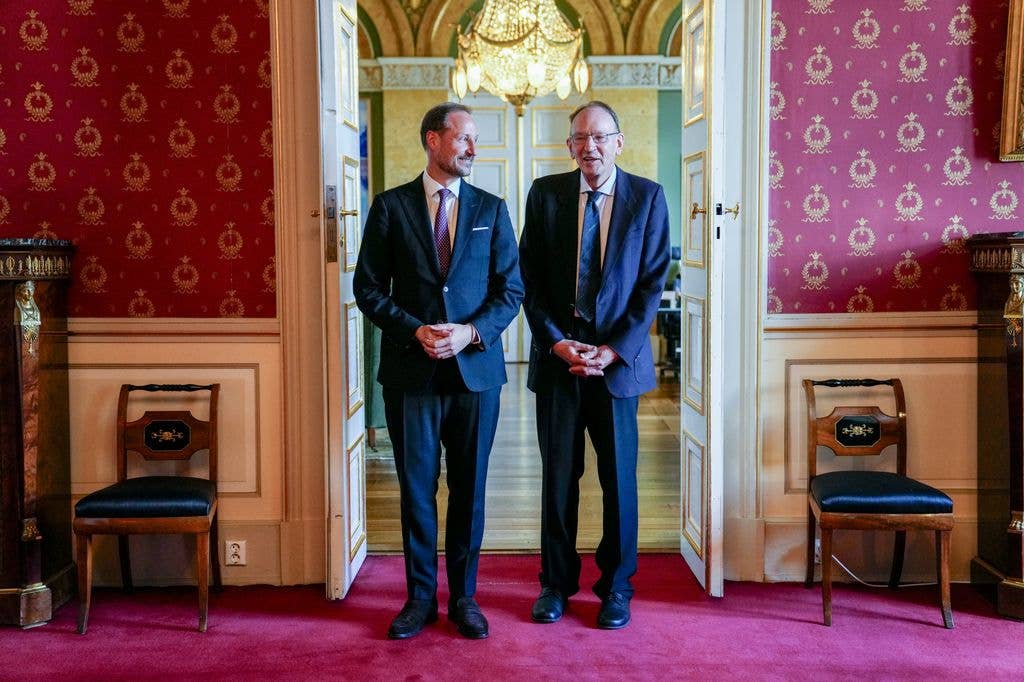 Crown Prince Haakon spoke to press on Tuesday (pictured)