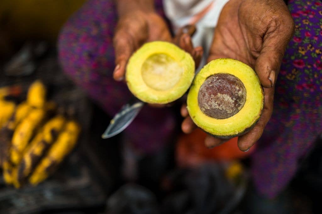 Avocados contain around 485 mg of potassium