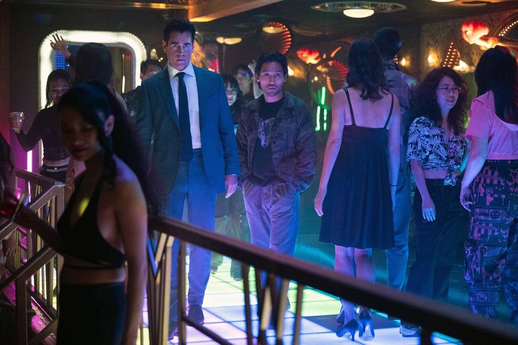 Colin Farrell and Jin Ha in Sugar