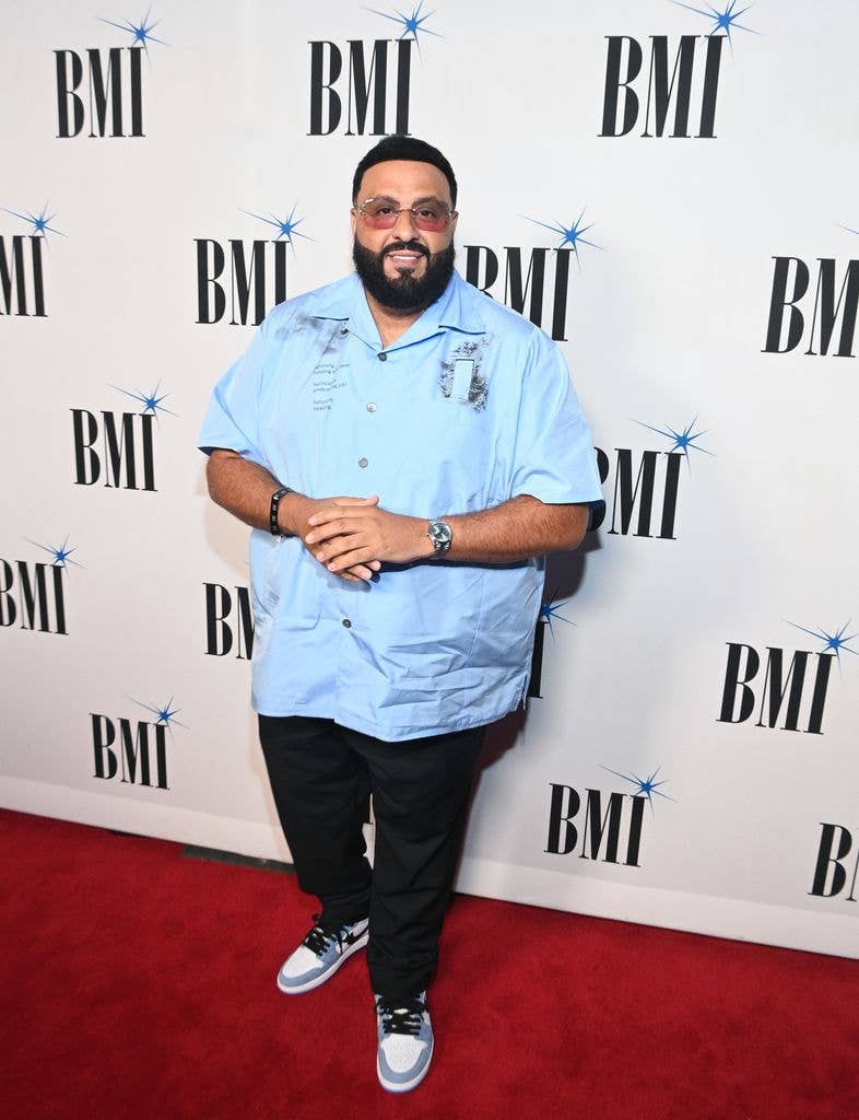 photo of dj khaled in blue shirt