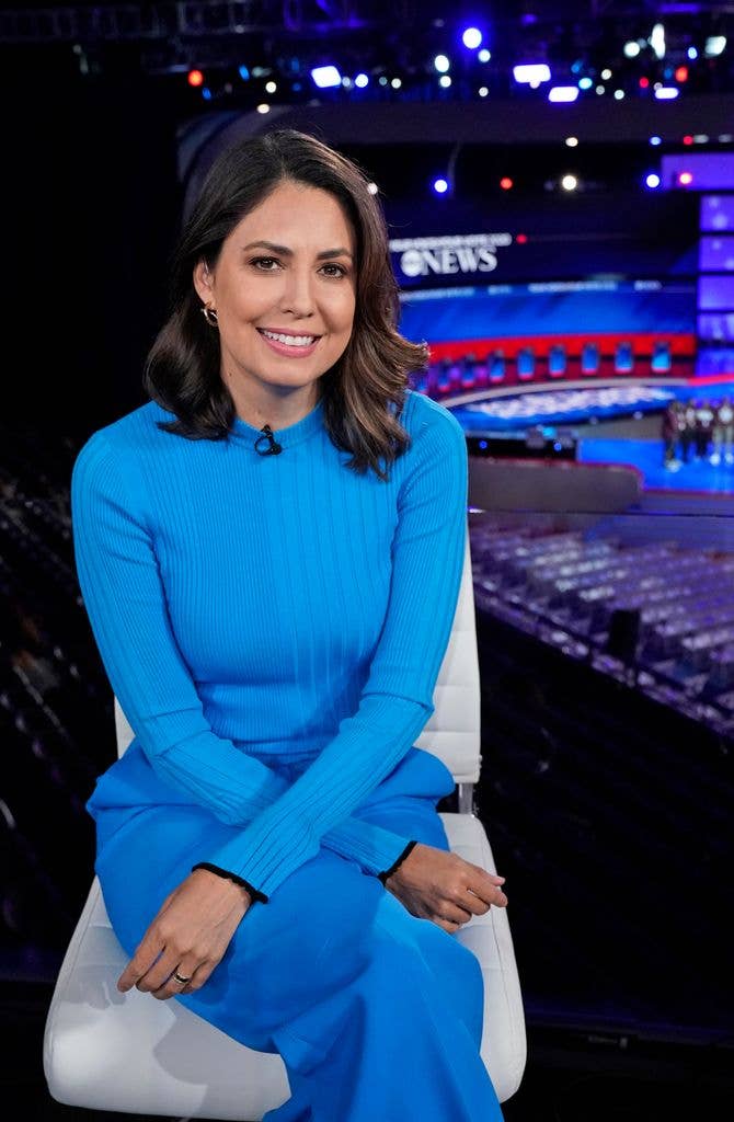 Cecilia Vega moderates the Democratic debate from Texas Southern University's Health & PE Center
