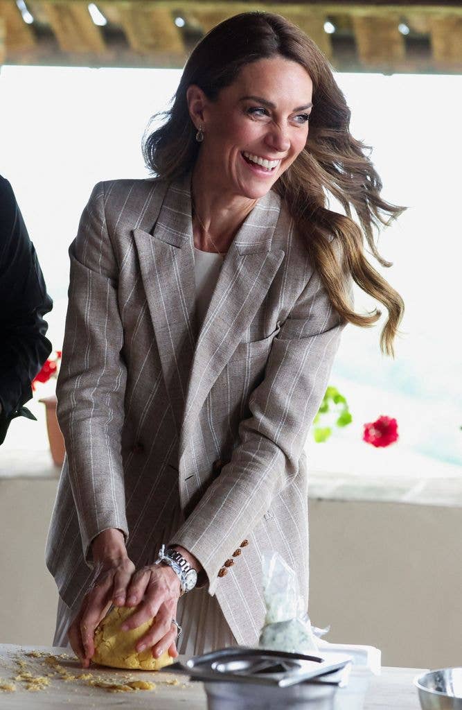 The Princess of Wales helped prepare lunch at rural Agriturismo 'Al Vigneto' as she concluded a two-day visit to the region