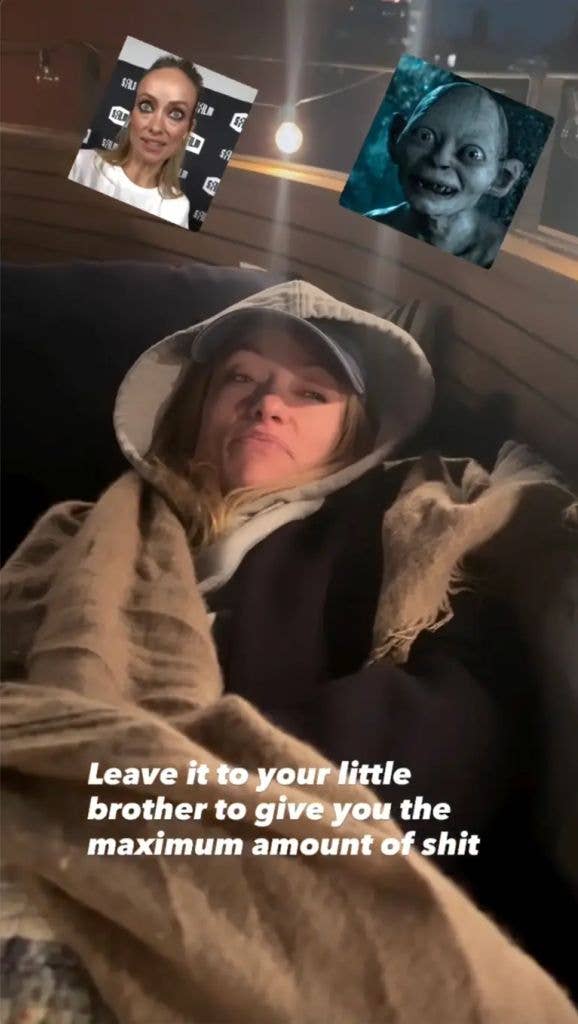 Olivia sharing some family love on social media
