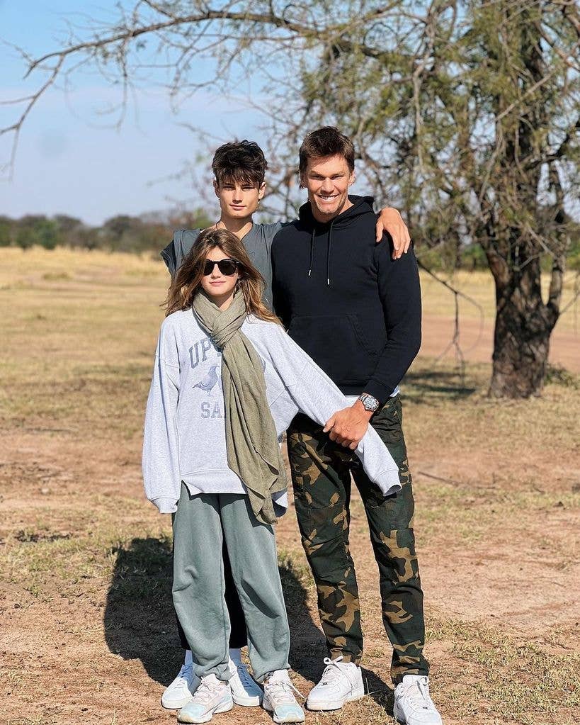 Tom with his son and daughter on vacation