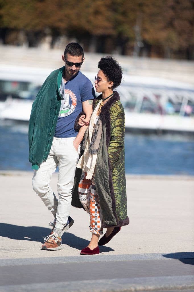 Shia LaBeouf and FKA Twigs are spotted on the Seine river