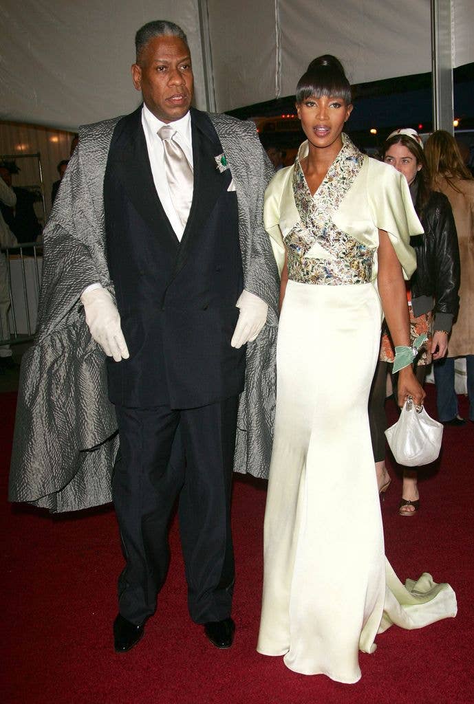Andre Leon Talley (L) and model Naomi Campbell attend the Metropolitan Museum of Art Costume Institute Benefit Gala: Anglomania at the Metropolitan Museum of Art May 1, 2006 in New York City