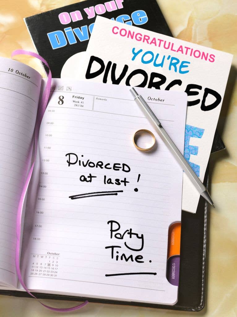 Google searches for divorce party decorations have also surged by 60 per cent in the past 90 days