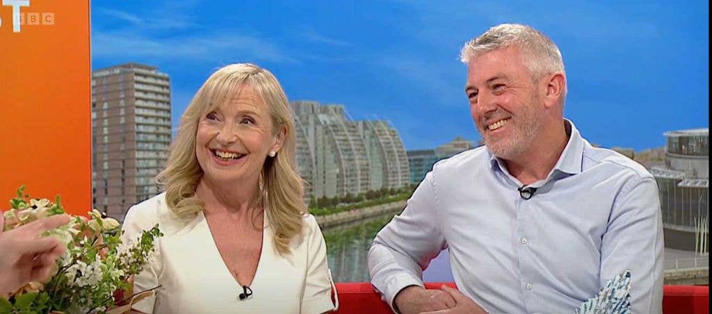 Carol Kirkwood and husband Steve Randall