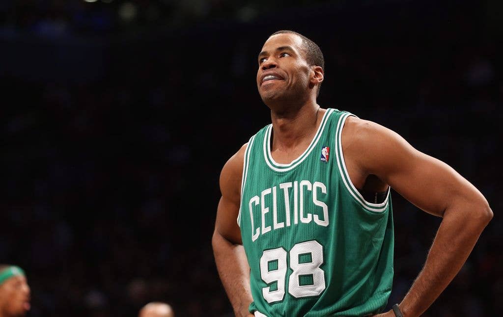 photo of jason collins in boston celtics jersey