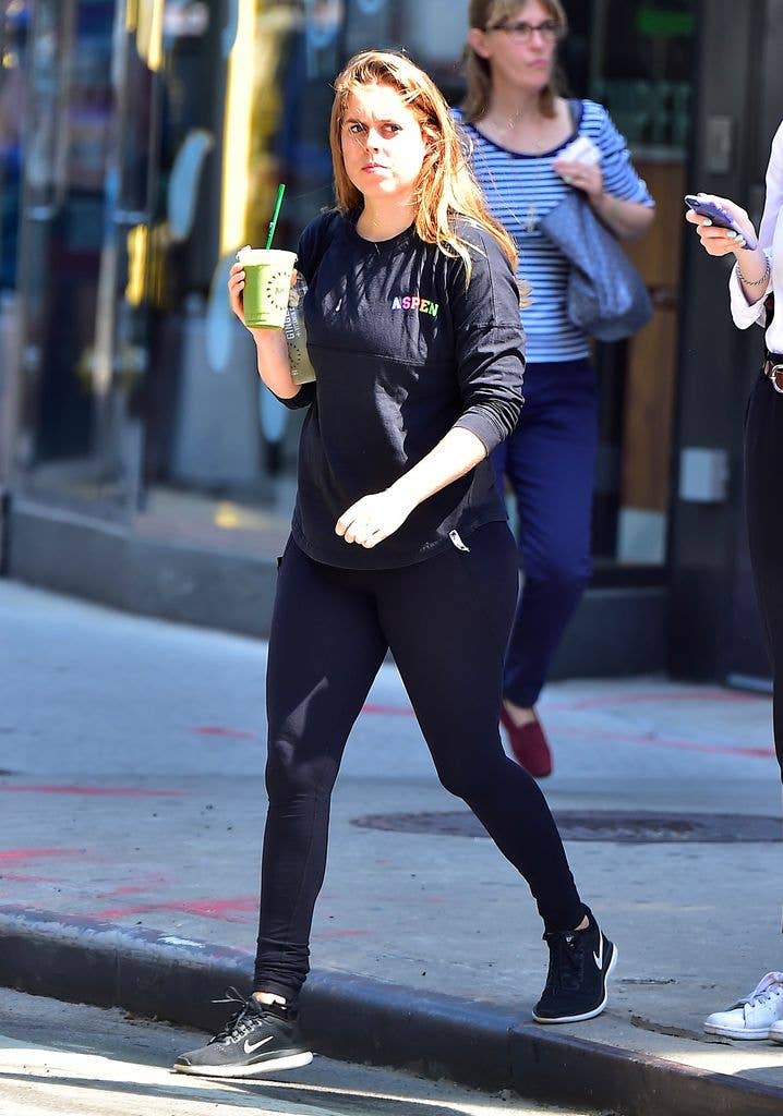 Princess Beatrice, pictured out in Soho in 2017, also lived in New York. A spokesperson for her mother, Sarah Ferguson, confirmed her move to HELLO! in 2015.