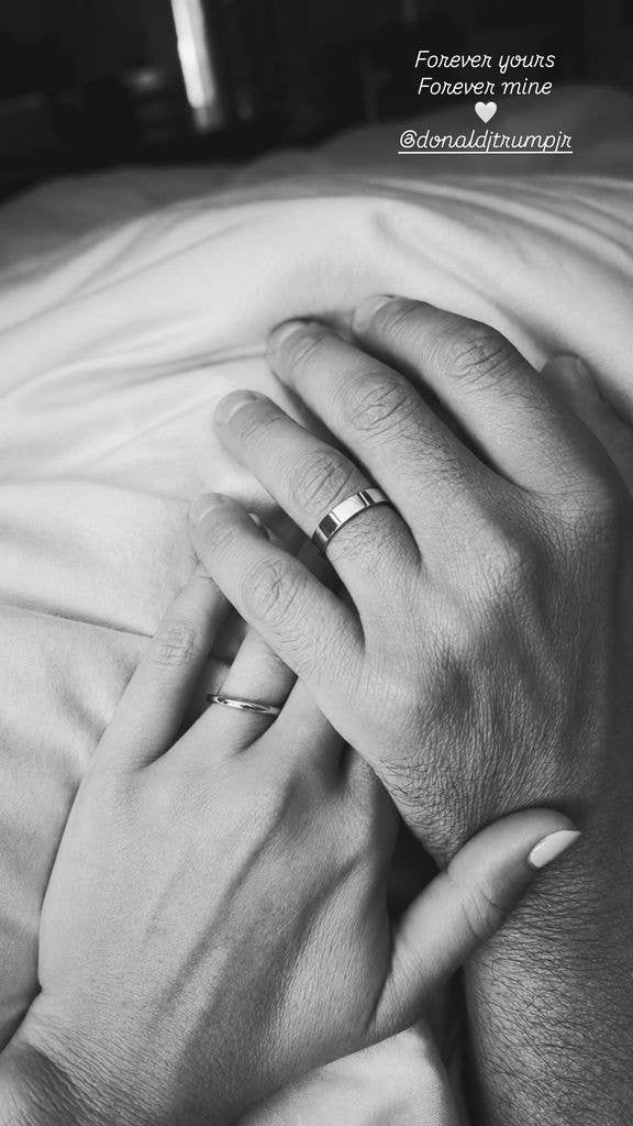 Bettina shared a sweet photo holding hands with her new husband