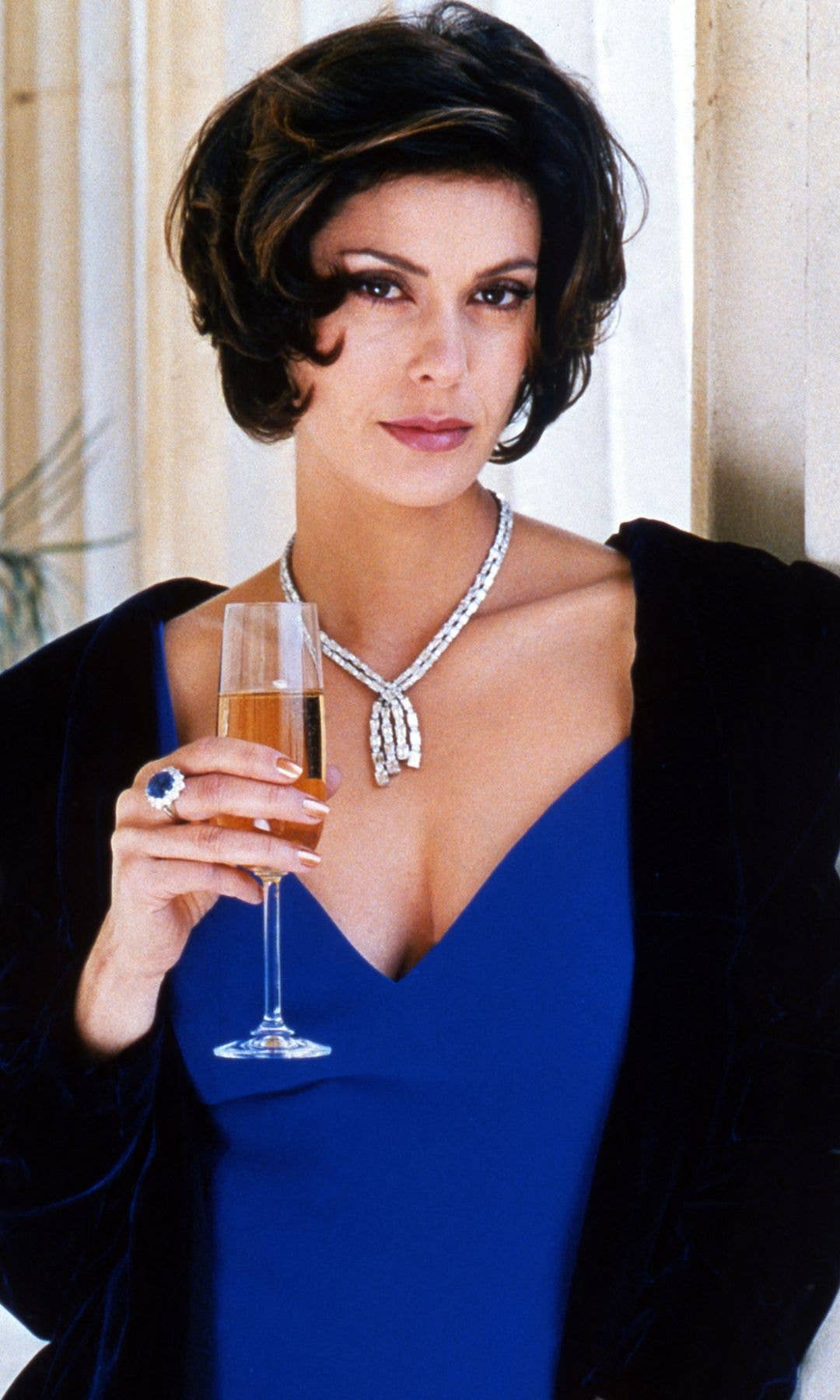 Teri Hatcher in a promotional image for Tomorrow Never Dies