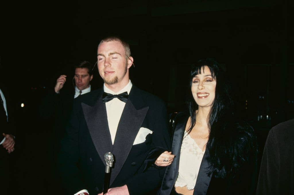 Elijah Blue Allman and American singer and actress Cher attend the 5th Annual Fire and Ice Ball to Benefit Revlon UCLA Women Cancer Centre held at the 20th Century Fox Studios in Century City, California, United States, 7th December 1994