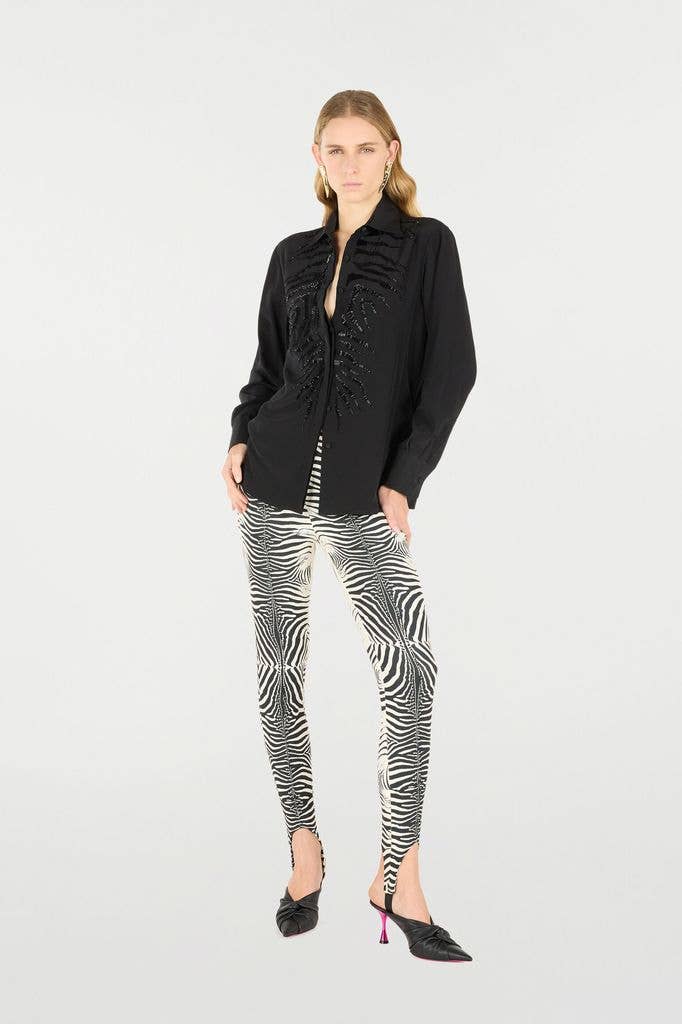 Zebra print leggings