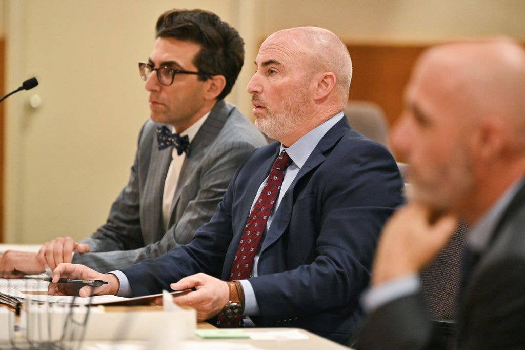 Michael Goldstein (C), attorney for Britney Spears, attends the arraignment of US singer Britney Spears in her DUI case at the Ventura County Superior Court on May 4, 2026 in Ventura, California