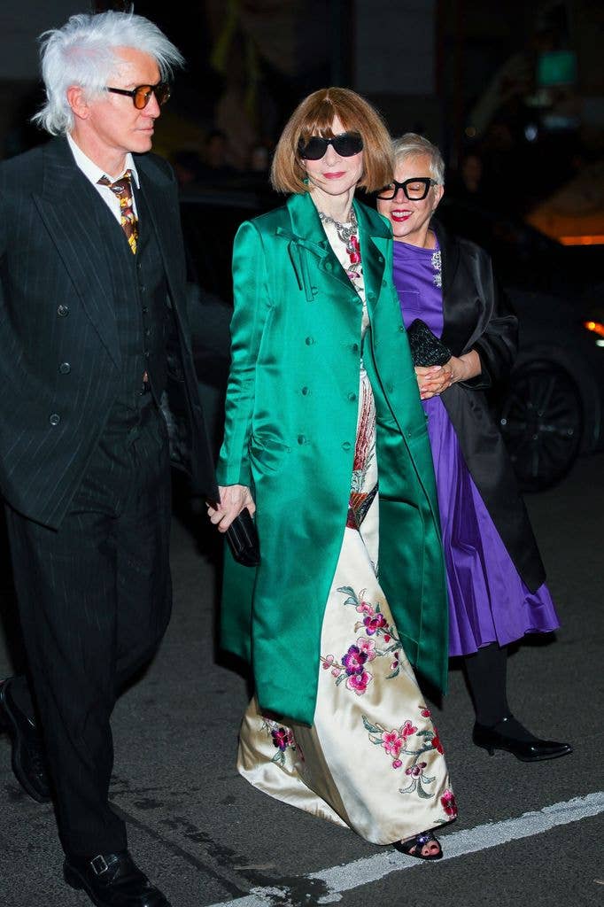 NEW YORK, NEW YORK - MAY 02: Baz Luhrmann and Anna Wintour seen at Jeff Bezos and Lauren Sánchez Bezos Met Gala pre-party at their NoMad apartment on May 02, 2026 in New York City. (Photo by Aeon/GC Images)