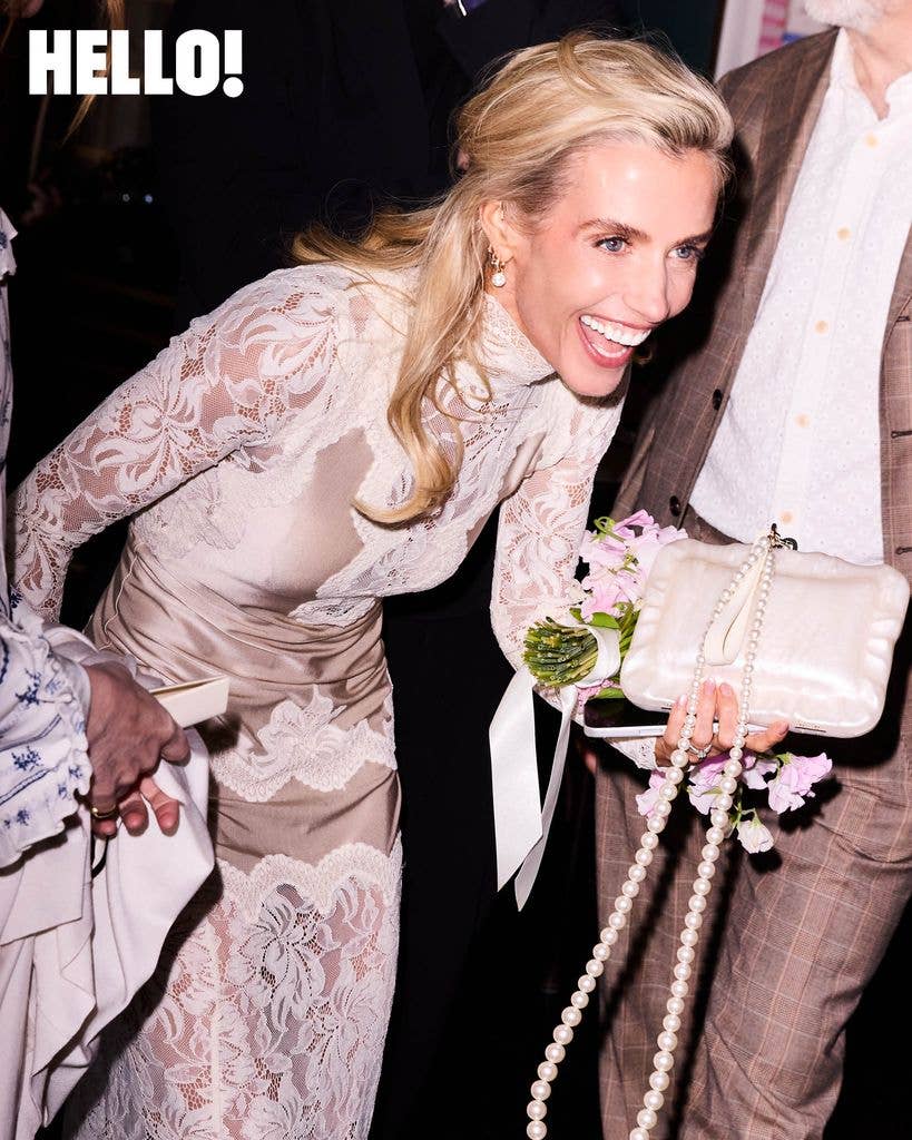 The bride was all smiles at the event