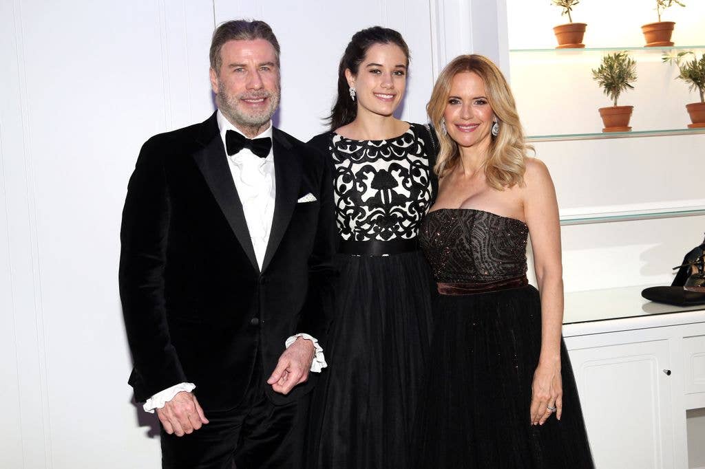 Ella Bleu with her parents, JohnTravolta and Kelly Preston at the Cannes Film Festival 2018