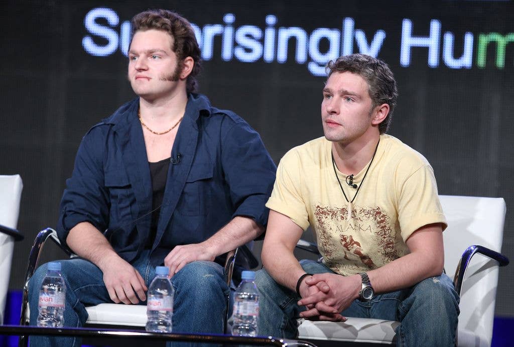 Matthew with his brother Gabe Brown during a panel discussion in 2014