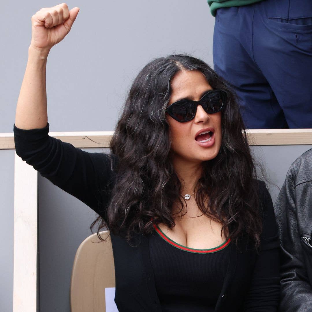 Salma Hayek attends Day Eight of the 2026 French Open on May 31, 2026 in Paris, France.