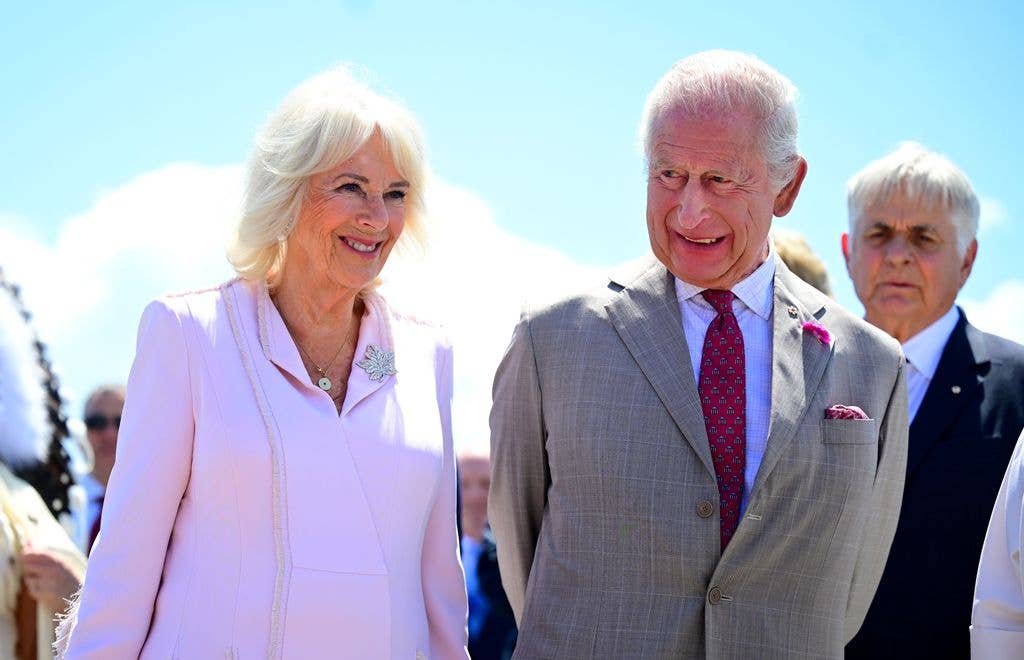 Charles smiled beside his "darling wife," Queen Camilla, after arriving at Ottawa Airport in 2025.