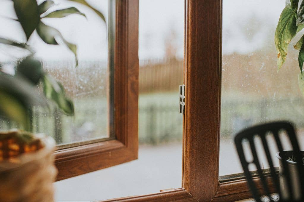 A slightly ajar window 