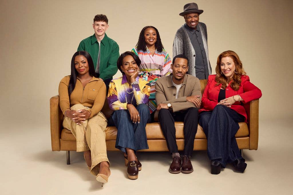 Janelle James as Ava, Chris Perfetti as Jacob, Sheryl Lee Ralph as Barbara, Quinta Brunson as Janine, Tyler James Williams as Gregory, William Stanford Davis as Mr. Johnson, and Lisa Ann Walter as Melissa in Abbott Elementary