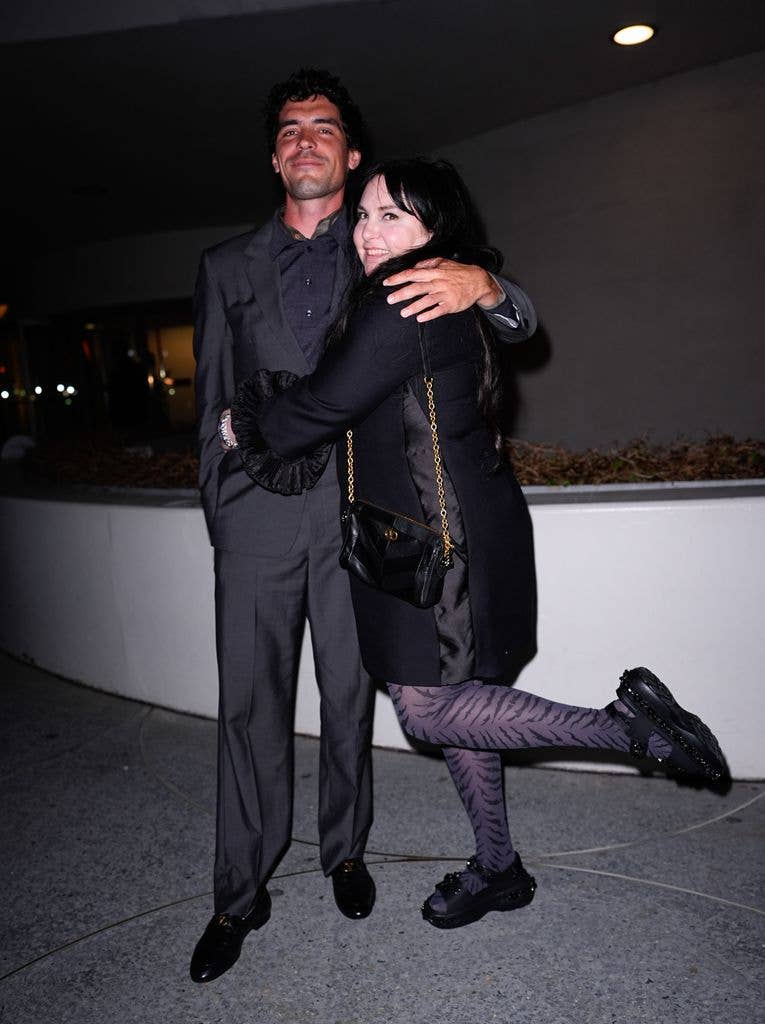 Luis Felber and Lena Dunham arrive at CULTURED Magazine, Valentino, And Valentino Beauty Celebrate The Third Annual CULT100 on April 30, 2026 in New York City. (Photo by XNY/Star Max/GC Images)