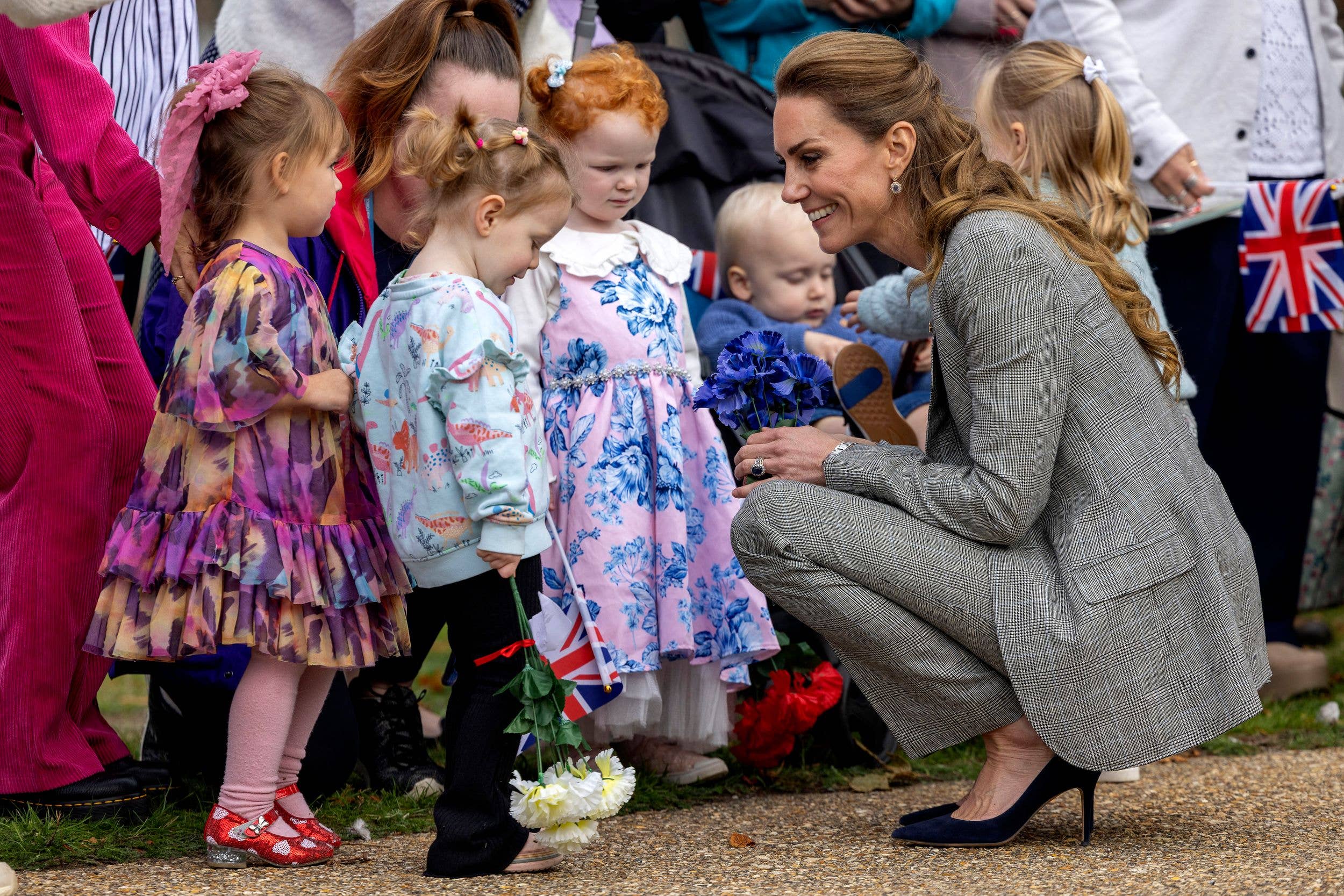 Princess Kate's connection with young children on display at RAF Coningsby in Lincolnshire.