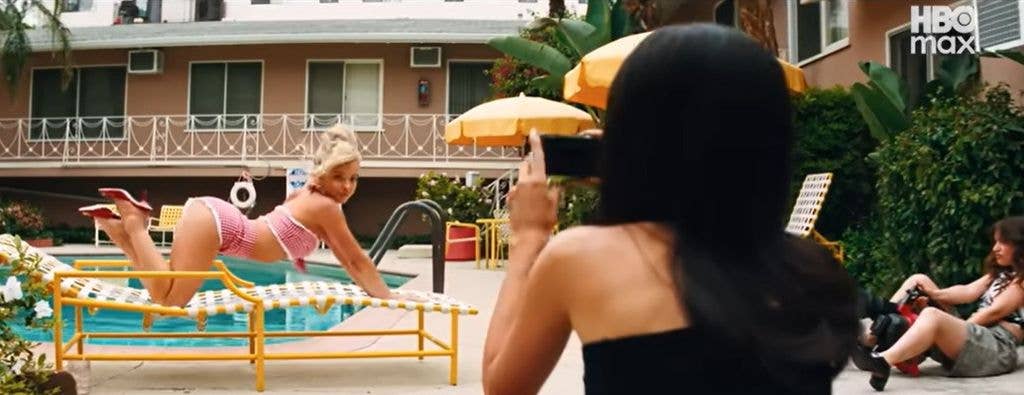 photo of sydney sweeney as cassie in euphoria in bikini and heels 