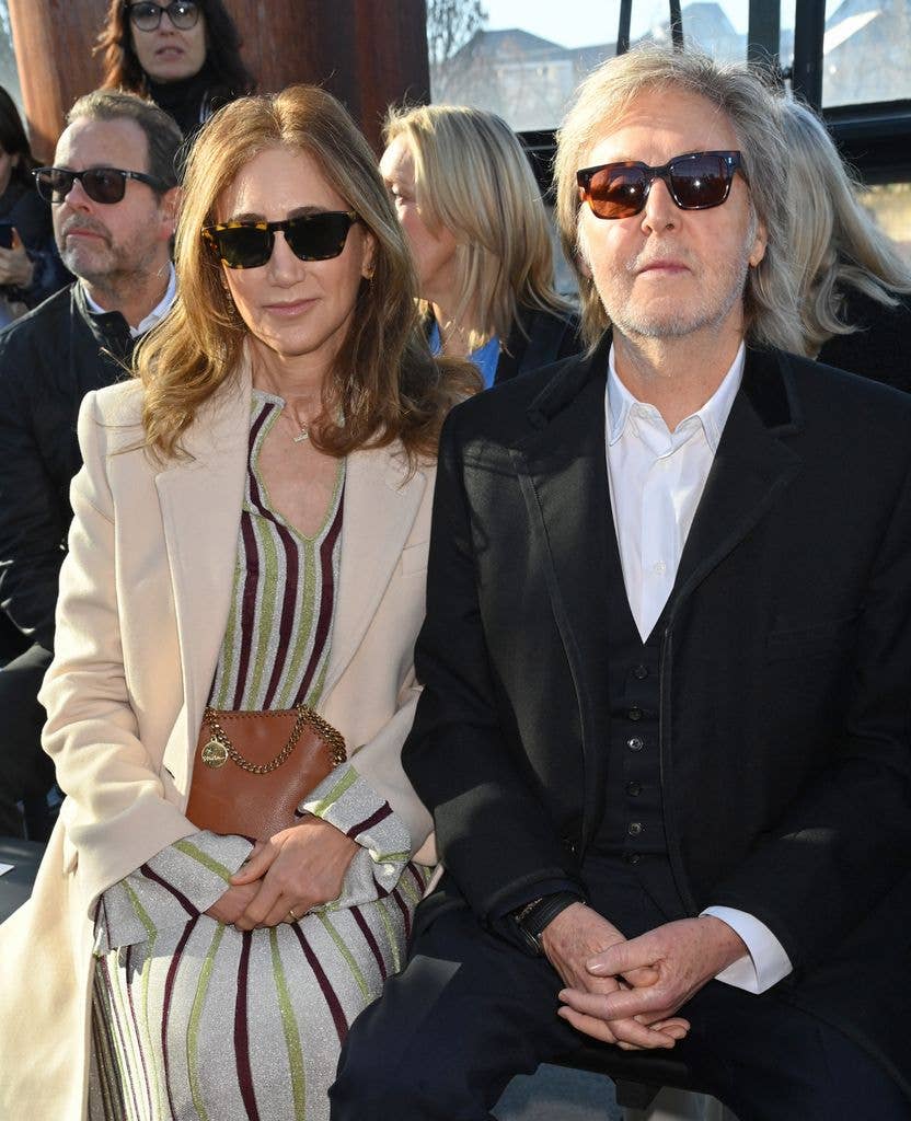 Nancy McCartney and Sir Paul McCartney sat front row at the Stella McCartney Winter 2024 show